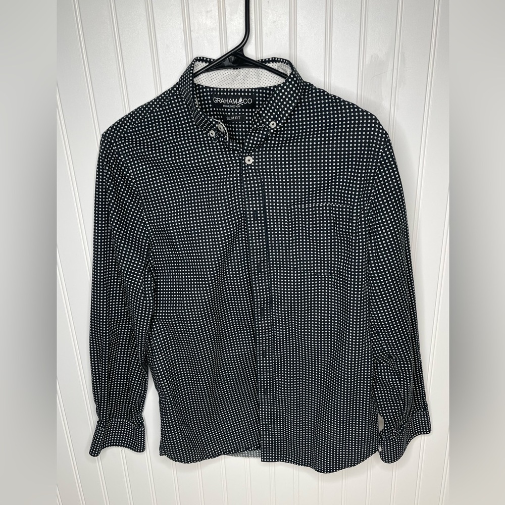 Graham.Co slim fit mens medium dress shirt